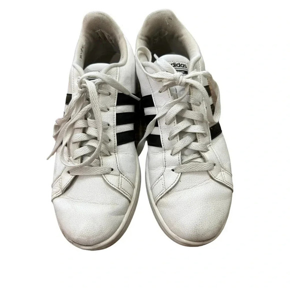 Adidas HWI28Y001 Men's White & Black Grand Court Baseline Sneaker Size US 11 - Picture 1 of 6